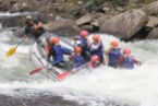 White water rafting category 4-5 rapids,West Virginia, US